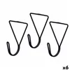 Hangers Black Metal Triangular Set 3 Pieces (6 Units)