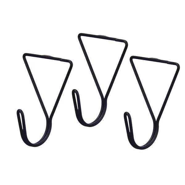 Hangers Black Metal Triangular Set 3 Pieces (6 Units)