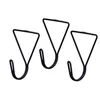 Hangers Black Metal Triangular Set 3 Pieces (6 Units)