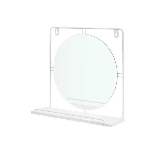 Wall mirror White Metal MDF Wood 33,7 x 30 x 10 cm (4 Units)