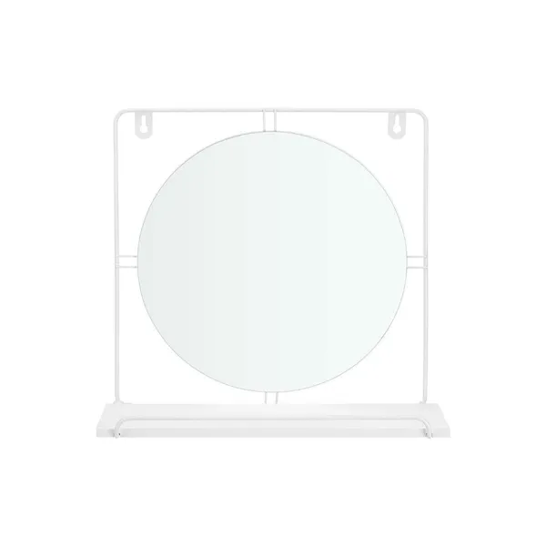 Wall mirror White Metal MDF Wood 33,7 x 30 x 10 cm (4 Units)