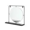 Wall mirror Black Metal MDF Wood 33,7 x 30 x 10 cm (4 Units)