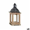 Lantern Black Natural Wood 13 x 29 x 13 cm Grille (6 Units)