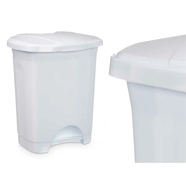 Pedal bin White Plastic 10 L (8 Units)