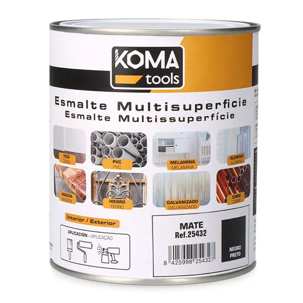 Acrylic polish Koma Tools Black Matt 750 ml