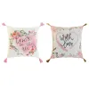 Cushion Home ESPRIT Romantic 45 x 5 x 45 cm (2 Units)