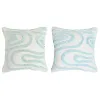 Cushion Home ESPRIT Blue White Green 40 x 5 x 40 cm (2 Units)