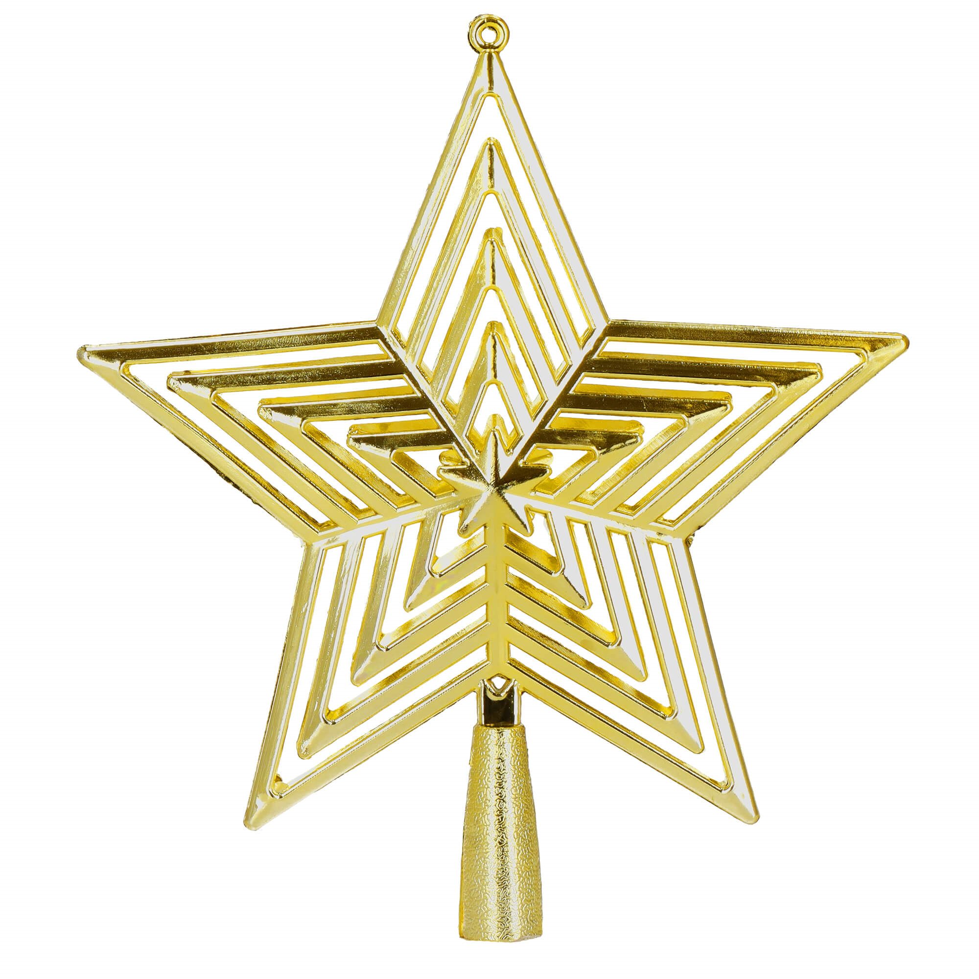 Christmas tree topper Springos CA1277 23 cm gold star | Buy online — Megaluks