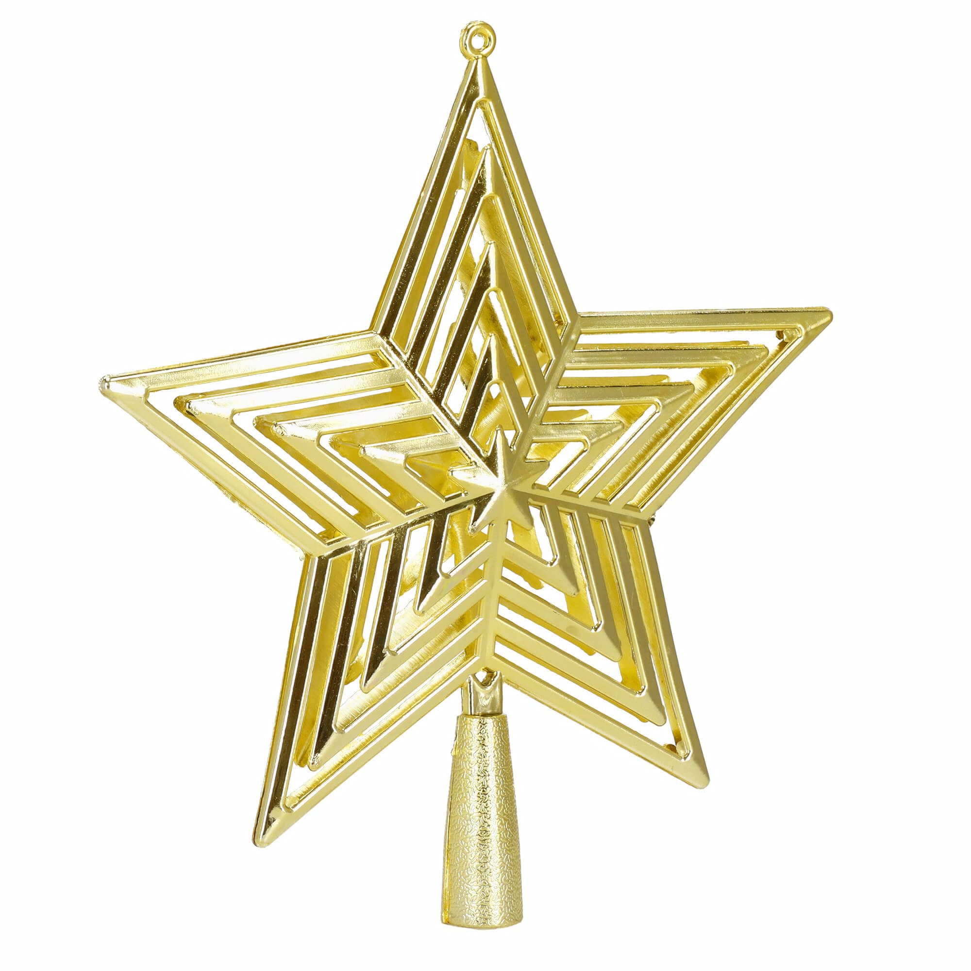 Christmas tree topper Springos CA1277 23 cm gold star | Buy online — Megaluks