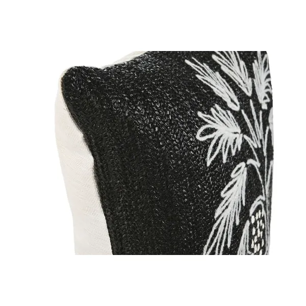 Cushion Home ESPRIT White Black Palm tree 42 x 15 x 42 cm