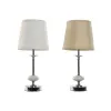 Desk lamp Home ESPRIT White Beige Metal Porcelain 25 W 220 V 20 x 20 x 44 cm (2 Units)