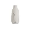 Vase Home ESPRIT White Mango wood Modern Face 15 x 15 x 30 cm