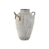 Vase Home ESPRIT White Metal Rope 25,5 x 25,5 x 41 cm