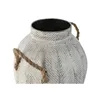 Vase Home ESPRIT White Metal Rope 25,5 x 25,5 x 41 cm