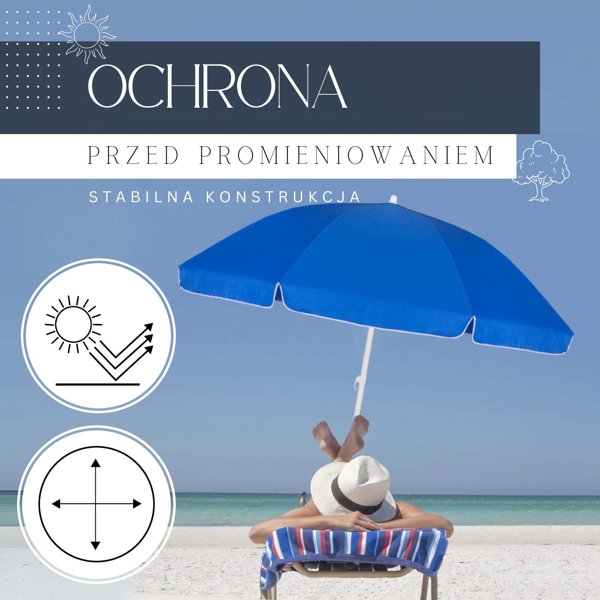Beach umbrella Springos BU0003 240 cm