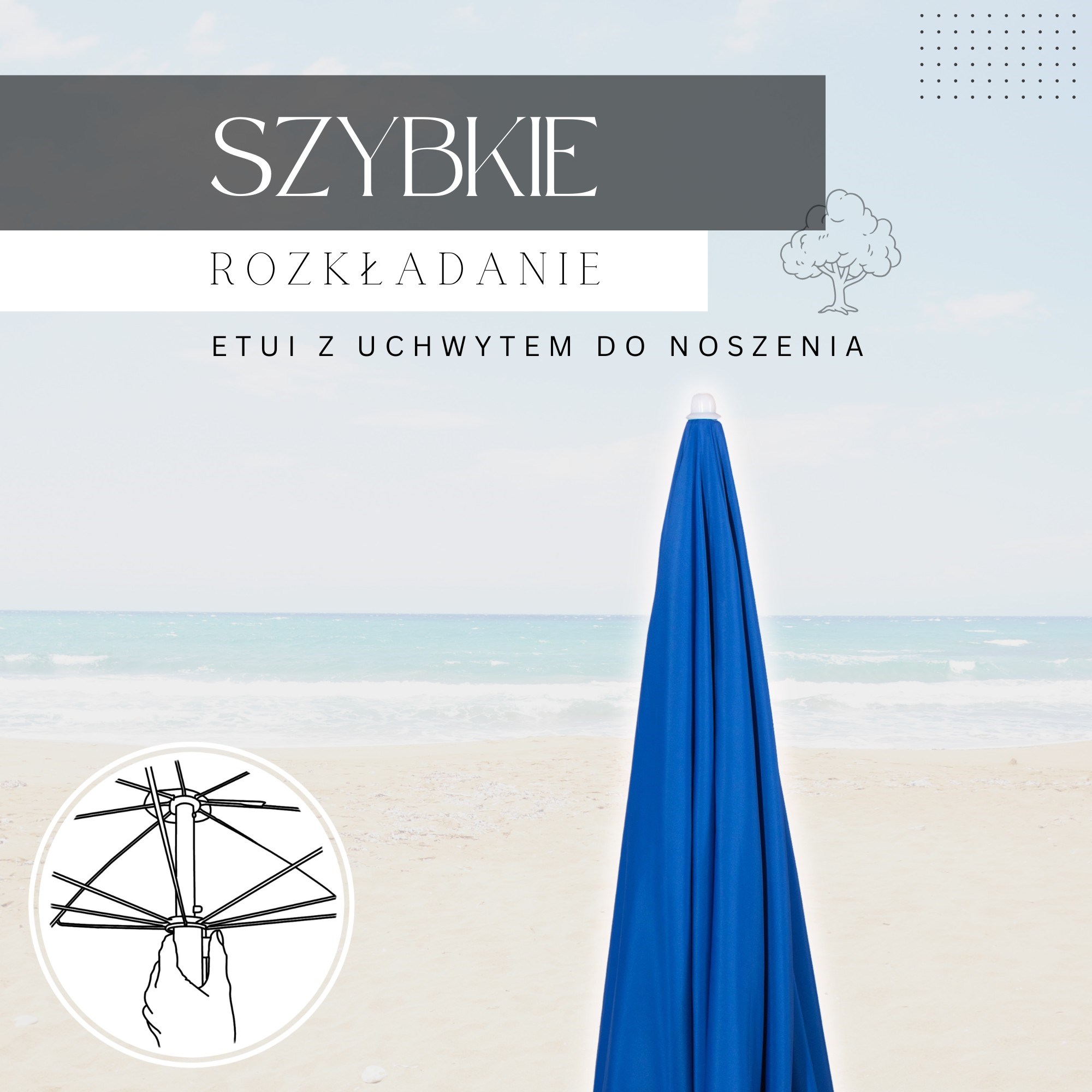 Beach umbrella Springos BU0003 240 cm
