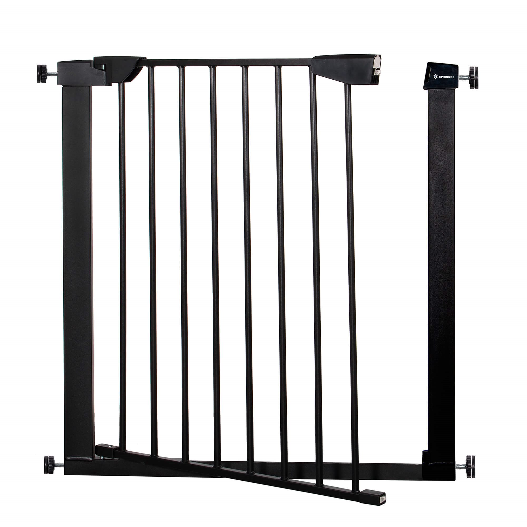 Turvavärav Springos SG0002CC 75-138 cm, must | Osta veebist — Megaluks