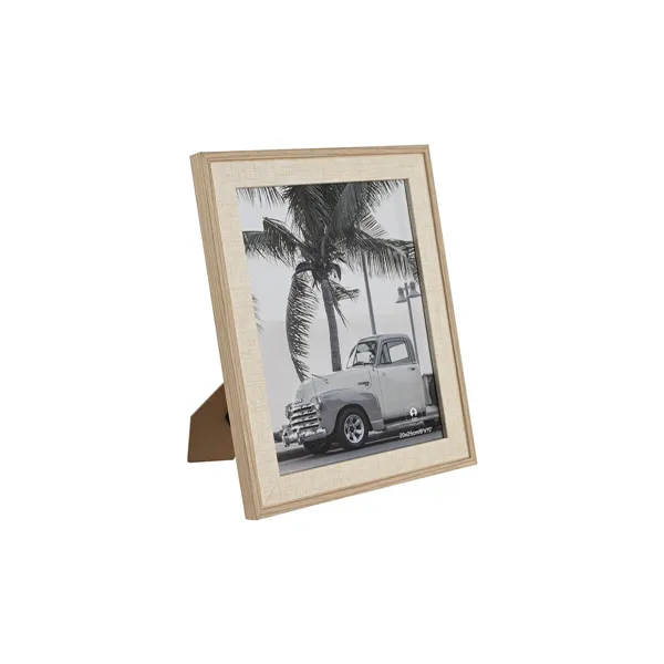 Photo frame Home ESPRIT Natural Crystal MDF Wood 25 x 1,8 x 30 cm