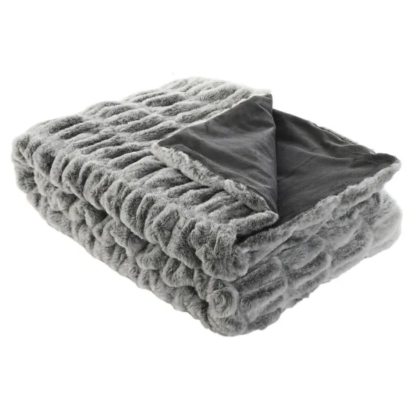 Blanket Home ESPRIT Grey 130 x 170 x 2 cm