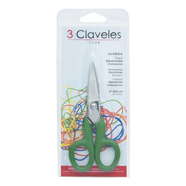 Electrician Scissors 3 Claveles 5" Stainless steel 12,7 cm Upright