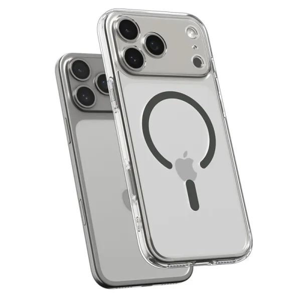 Spigen Ultra Hybrid Mag MagSafe - Case for iPhone 17 Pro Max (Clear/Graphite)