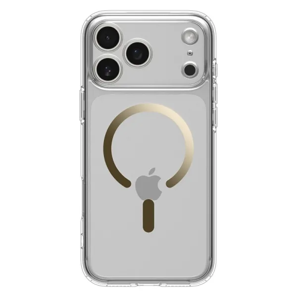 Spigen Ultra Hybrid Mag MagSafe - Case for iPhone 17 Pro Max (Clear/Gold)
