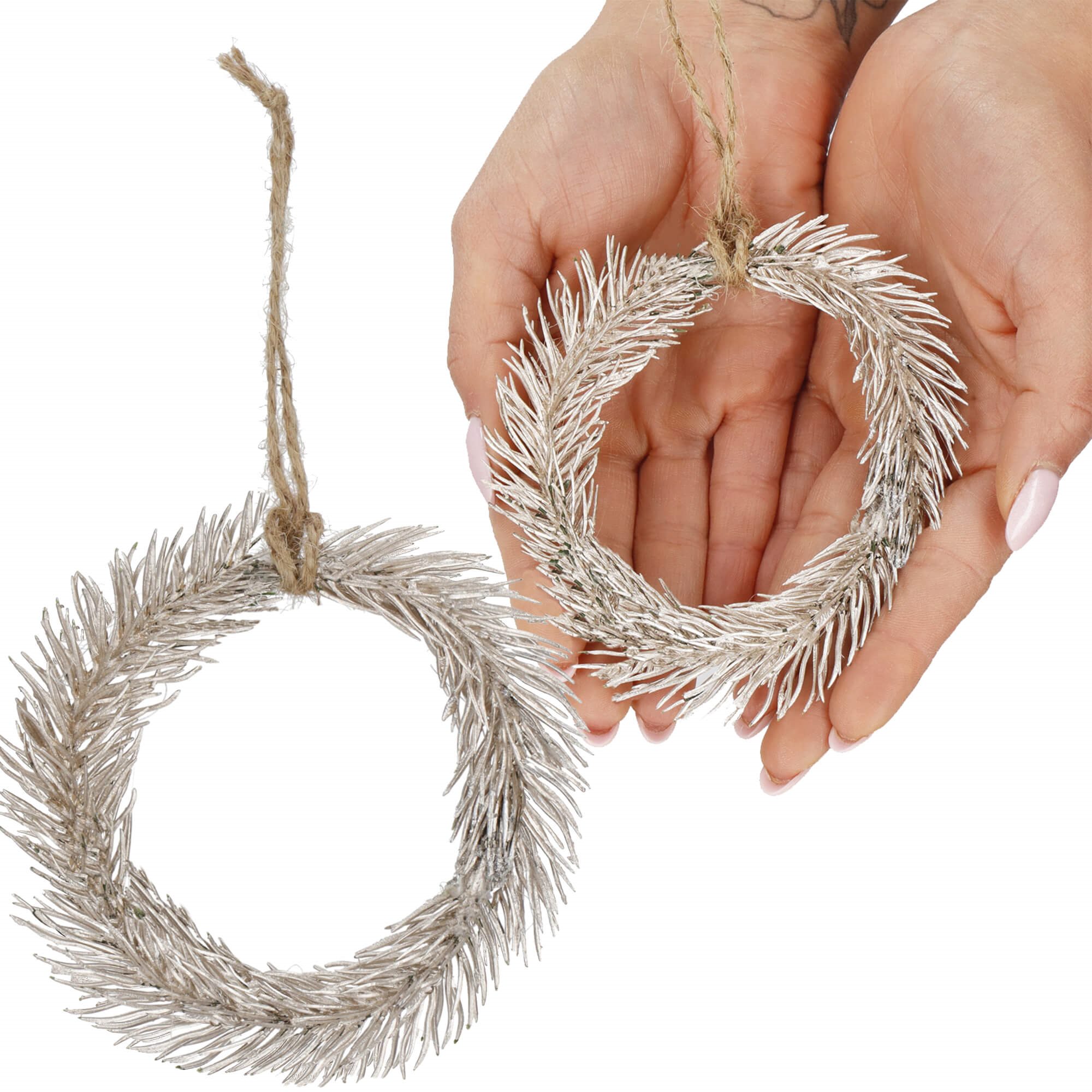 Christmas Tree Hanging Decoration Mini Wreath Springos CA1209, 10 cm
