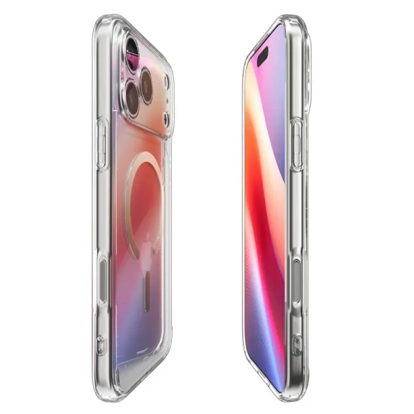 Spigen Ultra Hybrid Mag MagSafe - Case for iPhone 17 Pro Max (Clear/Gold)