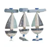 Hanging decoration Home ESPRIT Blue White Mediterranean 26 x 2 x 47 cm (2 Units)