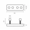 Joining Plate Micel TLD25 65 x 14,5 x 6 mm Awning Inferior