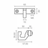 Awning hook Micel TLD11 White 65 x 57,5 x 35,5 mm