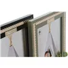 Photo frame Home ESPRIT Black Green Natural Crystal MDF Wood Scandinavian 26,5 x 2 x 31,5 cm (2 Units)