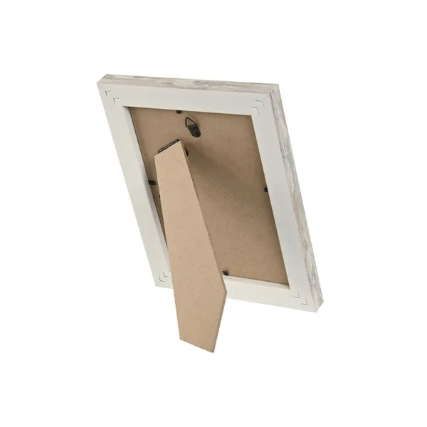 Photo frame Home ESPRIT White Natural Aluminium Crystal polystyrene Scandi 16 x 2 x 22 cm (2 Units)