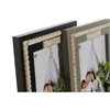 Photo frame Home ESPRIT Black Green Natural Aluminium Crystal MDF Wood Scandi 19 x 2 x 24 cm (2 Units)