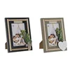 Photo frame Home ESPRIT Black Green Natural MDF Wood Scandinavian 16 x 2 x 21 cm (2 Units)