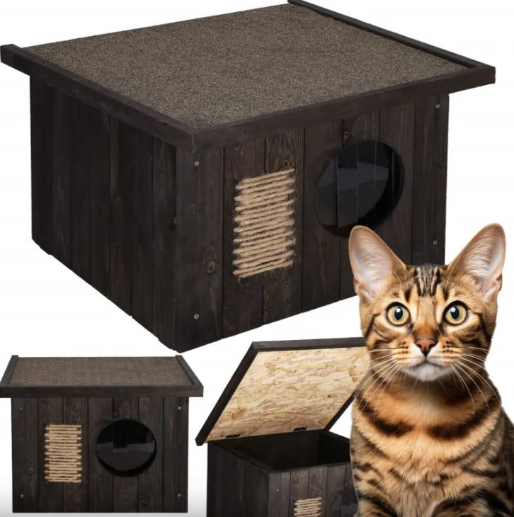 Cat house Springos CH001 black