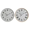 Wall Clock Home ESPRIT White Crystal MDF Wood 53 x 6 x 53 cm (2 Units)