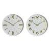 Wall Clock Home ESPRIT White Golden PVC 30 x 4 x 30 cm (2 Units)