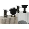 Scourer Brush with Handle and Soap Dispenser Home ESPRIT White Beige 11,5 x 11,5 x 18 cm (2 Units)