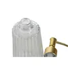 Soap Dispenser Home ESPRIT Transparent Golden Aluminium Crystal ABS 8 x 8 x 20,5 cm