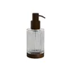 Soap Dispenser Home ESPRIT Brown Transparent Aluminium Crystal Acacia 8 x 7,5 x 18,5 cm