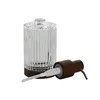 Soap Dispenser Home ESPRIT Brown Transparent Aluminium Crystal Acacia 8 x 7,5 x 18,5 cm