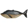 Decorative Figure Home ESPRIT White Navy Blue Whale 40 x 7 x 12 cm