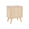 Nightstand Home ESPRIT Wood Metal Rattan 40 x 30 x 48 cm