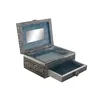 Jewelry box DKD Home Decor Silver Sky blue Wood Aluminium 17,5 x 12,5 x 8,5 cm