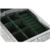 Jewelry box Home ESPRIT Green Silver Wood Aluminium 18 x 18 x 6 cm