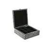 Jewelry box Home ESPRIT Green Silver Wood Aluminium 18 x 18 x 6 cm