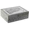 Jewelry box Home ESPRIT Green Silver Wood Aluminium 22,5 x 17,5 x 7,6 cm