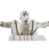 Decorative Figure Home ESPRIT White Golden Silver Men 49 x 16 x 33 cm