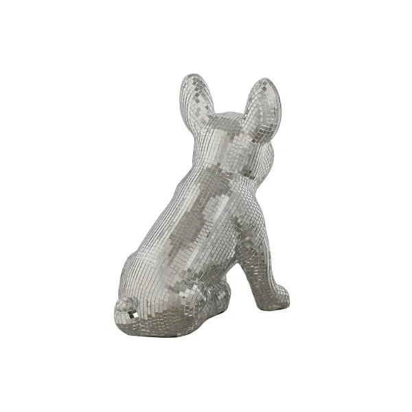 Decorative Figure Home ESPRIT Silver Dog 28 x 17 x 33 cm